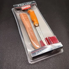 RAPALA 4" Fish n' Fillet Knife w/ Wood Handle & Knife Sharpener - NEW! (bn)