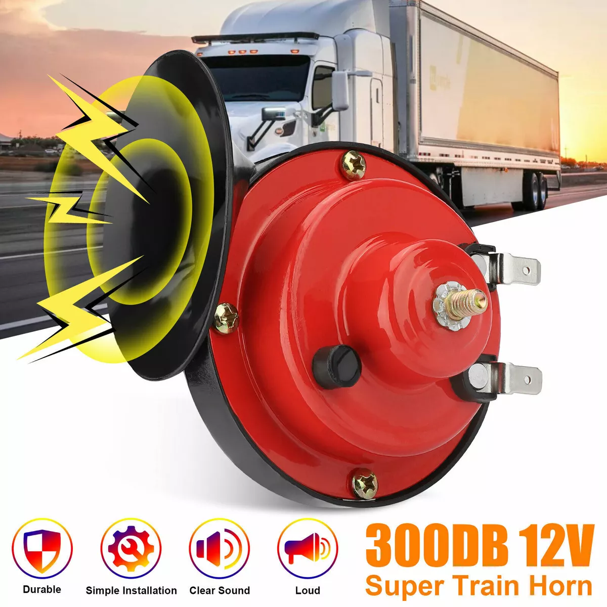 12V 300DB Super Loud Train Horn Waterproof for Motorcycle Car