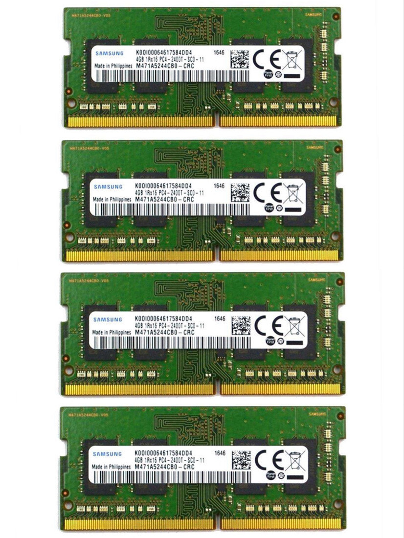 メモリー SAMSUNG DDR4 16GB 2400MHz SO-DIMM Samsung 16GB 4X4GB DDR4 2400MHz PC4-19200 SODIMM Memory Ram