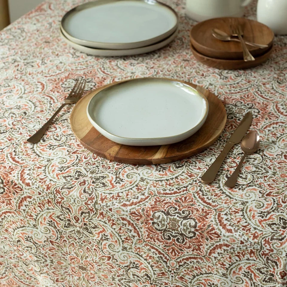 Echo Spillproof Fabric Tablecloth for Fall Harvest and Thanksgiving 60" x 104... - Image 3 of 3