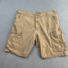 Carhartt Shorts Mens 40 Beige Rugged Flex Relaxed Fit Canvas Cargo Work 103542