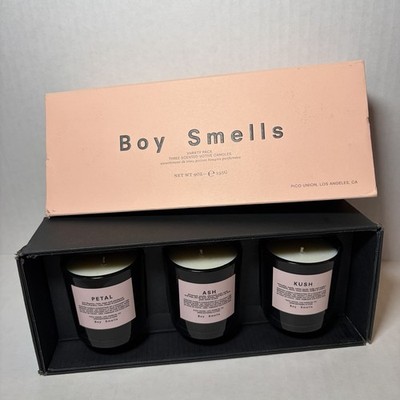 Boy Smells Variety Pack Three Scented Votive Candles Kush Ash Cedar