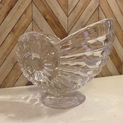 Vintage Vannes Le Chatel Nautilus Crystal Glass ''Candy'' Dish [Item 600]
