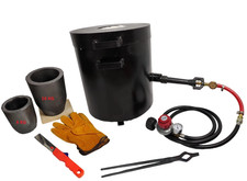 16 KG Gas Metal Melting Furnace with 2 Crucibles Tongs Casting