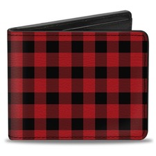 Bi-Fold Wallet Buffalo Plaid Black/Red