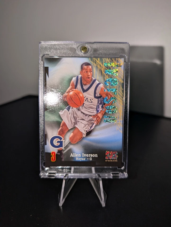 2012-13 Fleer Retro Allen Iverson Rave #d 3 /399 Skybox Z-Force Hoyas 76ers 1/1 - Image 2 of 4