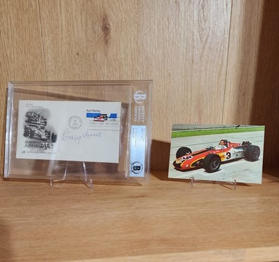 Bobby Unser Indy 500 Lot FDC Auto Beckett Slabbed Authenticated & Rare Postcard