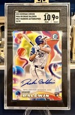 DRAKE BALDWIN 2025 Bowman Chrome Melt Mashers Auto 20/99 SGC10/9 #MMA-DB