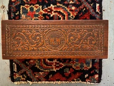 Antique Wheeler &Wilson Sewing Machine Wooden Box W Velvet Lining!!