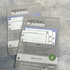 Franklin Covey Meeting Planner Pages 5.5" X 8.5" Classic 2 Pack x 50 Sheets