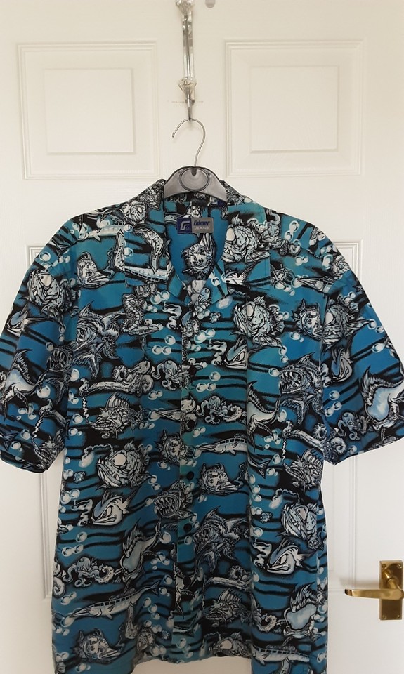 Man's Shirt Short Sleeve fish octopus etc Print Rockabilly 50s,60s ...