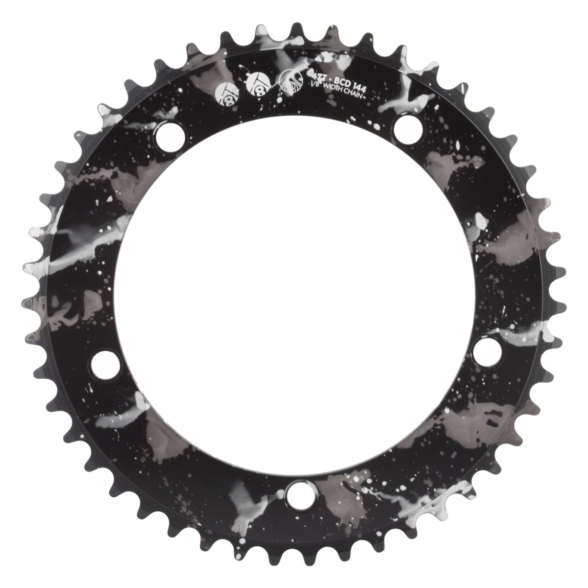 Origin8 Splat Track 47T Aluminum Chainring - 144mm, 5-Bolt S