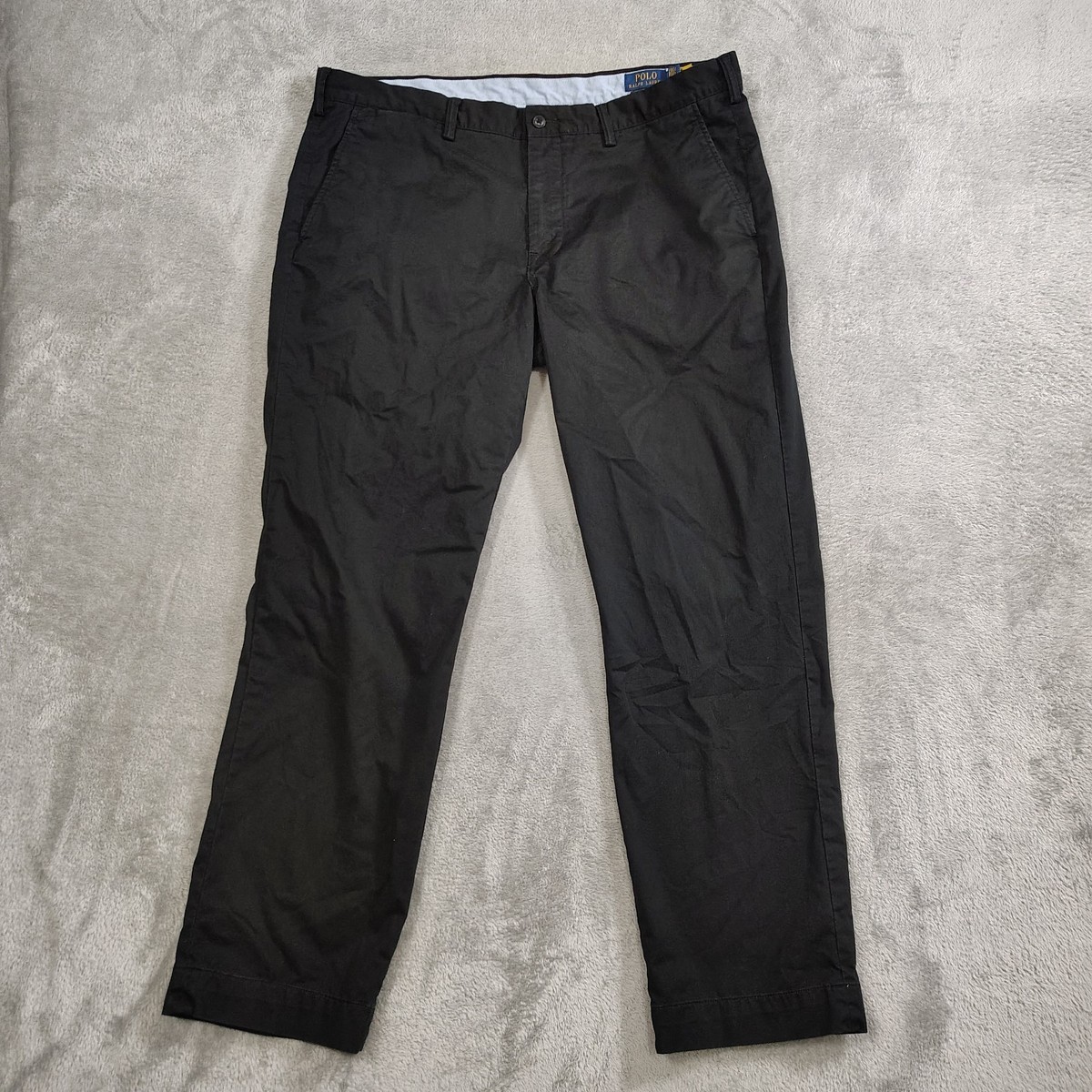 ラルフローレン Polo Ralph Lauren Stretch Chinos 41x32* Black Straight Fit Pants