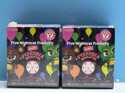2 FUNKO Mystery Minis Five Night At Freddys Glow PIZZERIA SIMULATOR NEW & SEALED