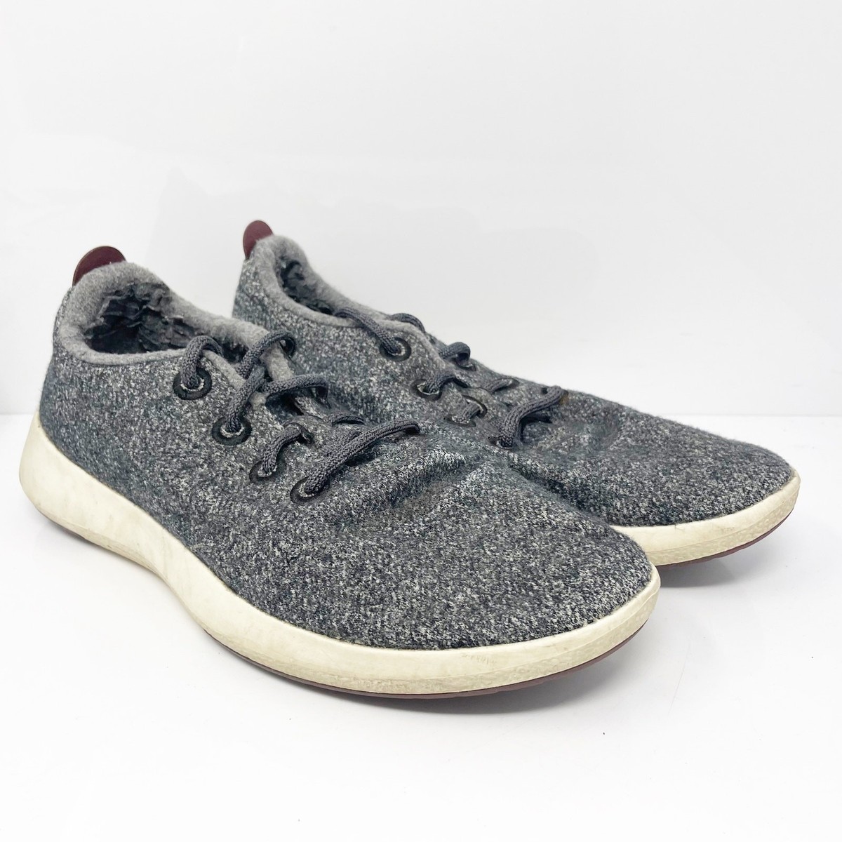 Allbirds Dark Gray Wool Sneakers Style 0521 NV1 Men\'s SZ11 Allbirds Wool Runners Mens 10 Dark Gray Running Shoes Lace  main image 2