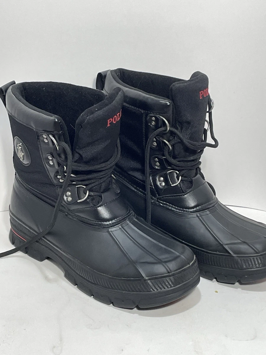 Polo Ralph Lauren Black Rubber Boots for Men for Sale - Shop New