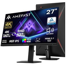 Image of AMZFAST 27” Gaming Monitor 320Hz FHD / 160Hz UHD IPS 1ms Adaptive Sync HDMI