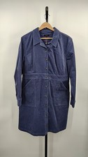 Quince Women Organic Stretch Corduroy Mini Shirt Dress Nightshadow Blue XL