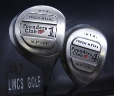 Set of 2 Founders Club Fresh Metal Driver & 3 Wood Regular Graphite Shafts