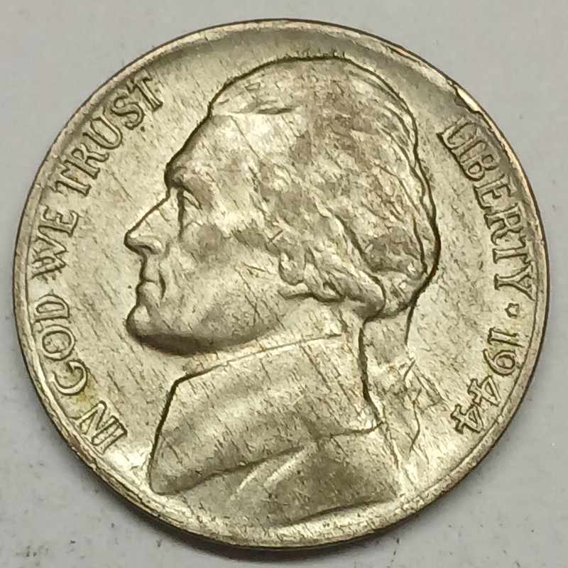 Jefferson War Nickel 1944-P  35% Silver
