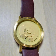 Projects Watches Reveal Brass with Brown Leather Band, Men’s Watch WORKS