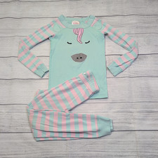 5 Hanna Andersson Striped Unicorn Long John Pajamas