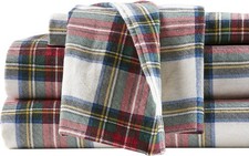 Cotton Flannel Breathable Warm Deep Pocket Sheets with Pillow Case Bedding, King