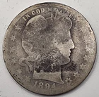 《Silver》1894-o USA BARBER QUARTER -- .1808 OZ of SILVER!!!