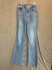 Levi's 70's High Rise Flare Jeans Womens 26 Blue Denim Cotton Stretch Light Wash