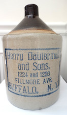 Pichet à whisky en grès pochoir Henry Dauterman & Sons 1906-18 Buffalo, NY