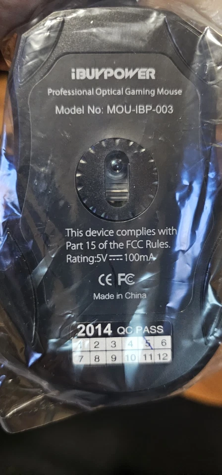 iBUYPOWER Gaming Mouse 5-Button USB Selectable DPI 1000/1600/2000 MOU-IBP-003 - Image 3 of 4