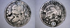 1831-P Capped Bust Silver Half Dime - Holed