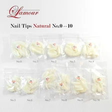 Lamour Natural False Acrylic UV Gel Half Nail Art Tips x 550 PCS