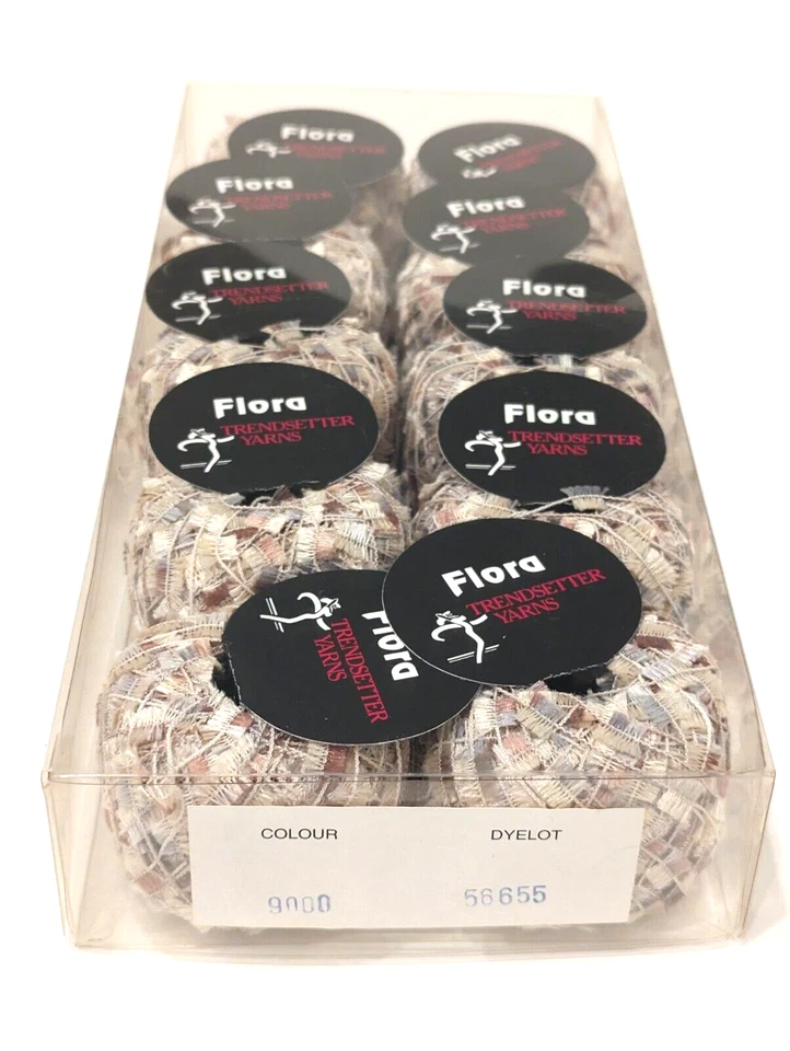 10 Lacey Balls Factory Packed FLORA Lace TrendSetter Yarns ITALY Earth Multi - Image 2 of 4