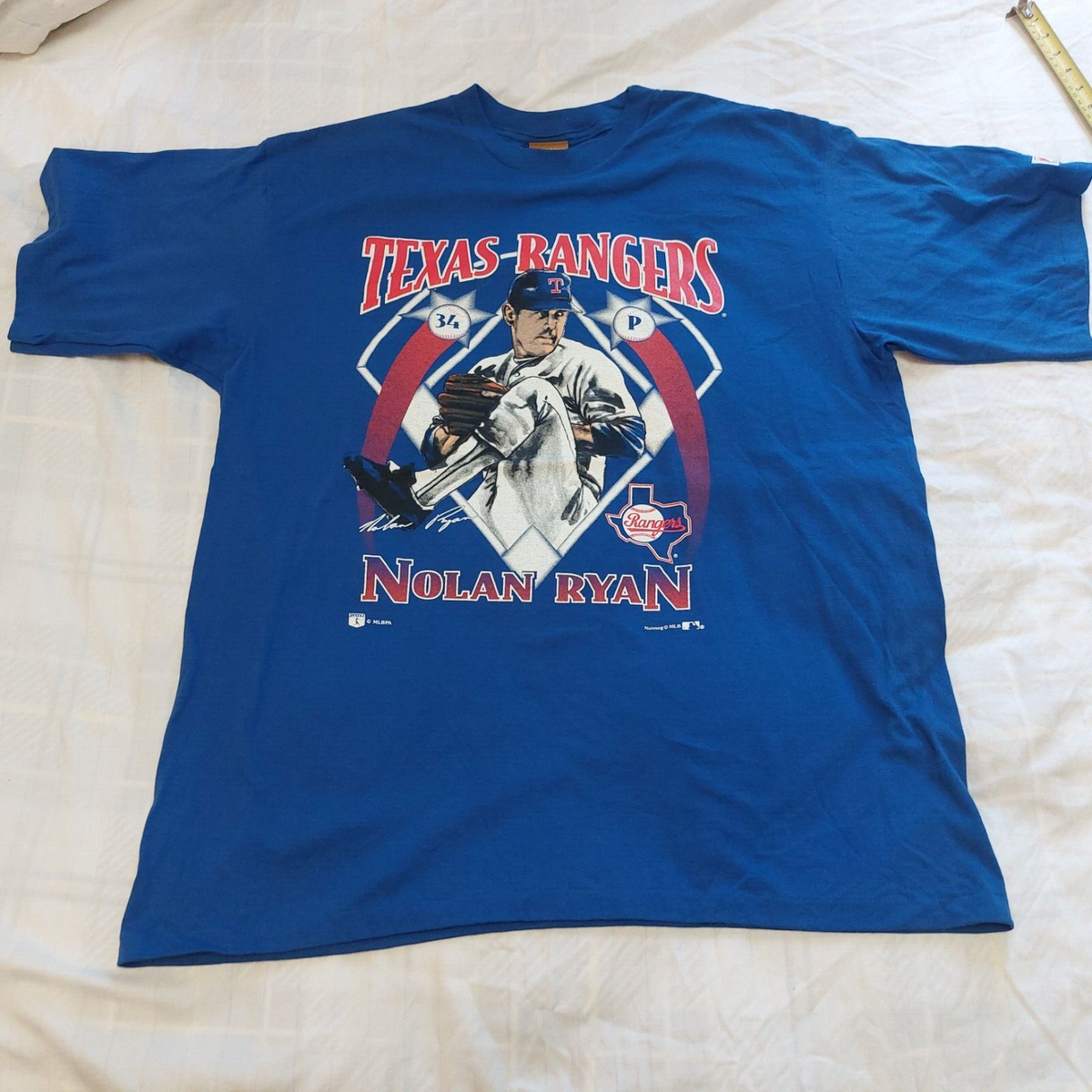 VINTAGE NOLAN RYAN SINGLE STITCH T SHIRT XL TEXAS RANGERS XL 