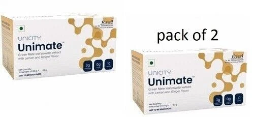 2X Unicity Unimate Yerba Mate Supplement LEMON GINGER أفضل سعر حزمة من 2
