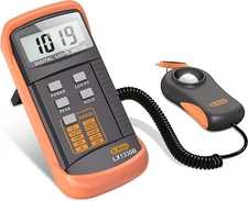 Dr.Meter LX1330B Digital Illuminance/Light Meter, 0 - 200,000 Lux Luxmeter Good