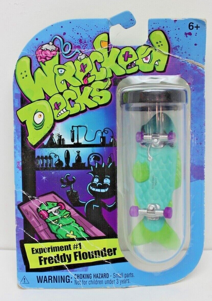 Wrecked Decks Experiment #1 Freddy Flounder Skateboard Toy #62 NIP