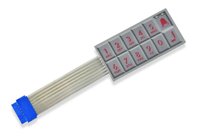 Tastierino Numerico A Membrana, 4 Tasti, Matrice 1 X 4 Super Sottile - Foto 3