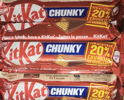 24 x Kit Kat kitkat Chunky Chocolate Candy Bar Nestle Canadian 50g each 