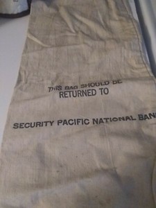 Security Pacific bank bag large
