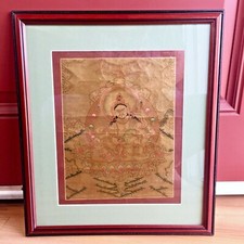 Jambhala Wealth God Scroll Painting Kubera Tibetan Buddhism Thangka Thanka Gold