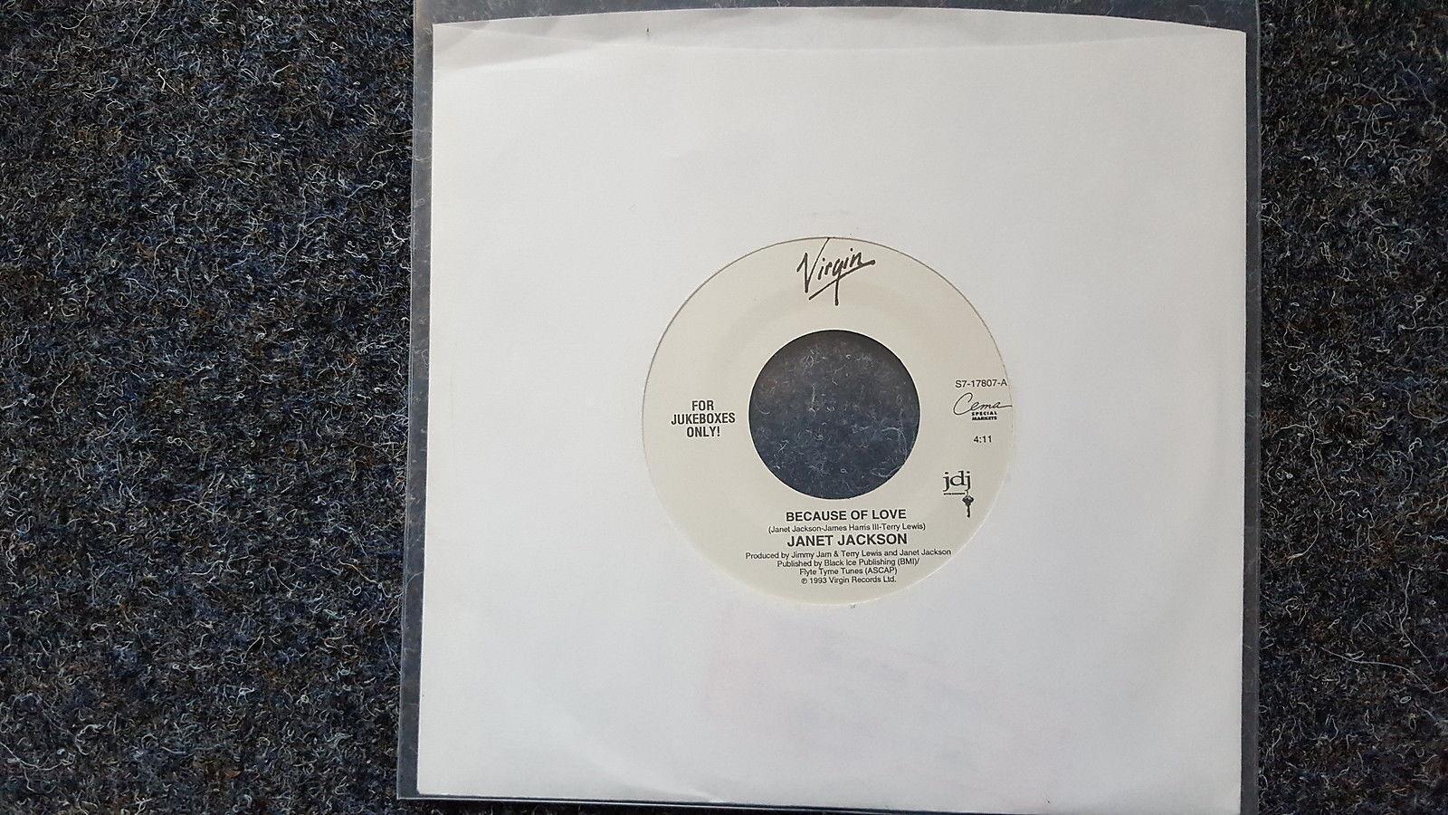 7"" Single Vinyl Janet Jackson - Because of love US PROMO