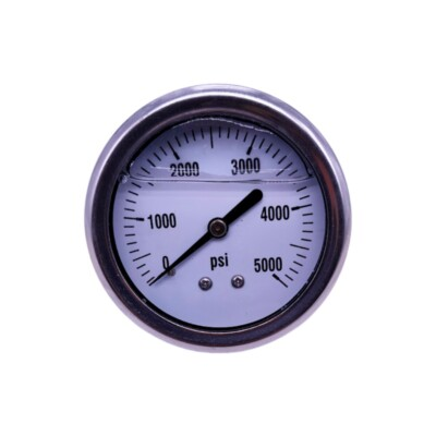 #ad Liquid Filled Pressure Gauge 0 5000 PSI 1 4quot; NPT CBM Back Mount 2.5quot; Face $11.75