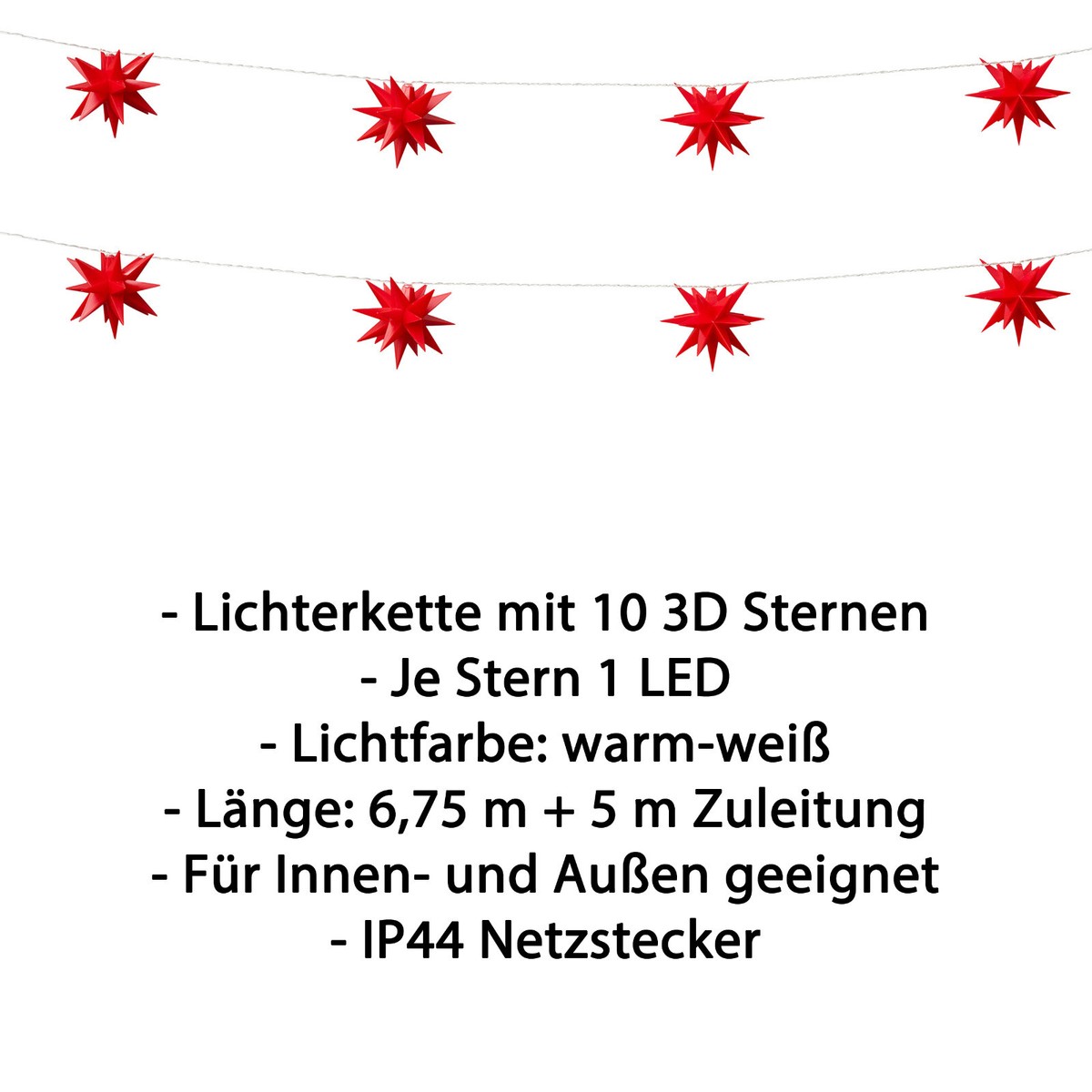 Leuchtende Weihnachtssterne 2er Set Rot Weiß – Aufmerksamkeit Garanti, 97,72