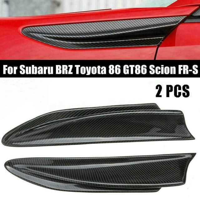 Real Carbon Fiber Side Fender Fin Vents For Subaru BRZ Toyota 86 GT86