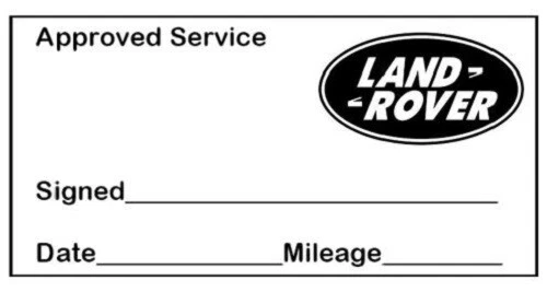COLOP LAND ROVER APPROVED GARAGE SERVICE STAMP - 46mm x 16mm - ideal for service books