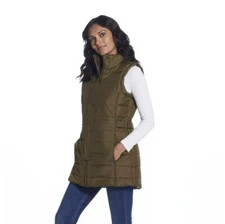 Women's Weatherproof Modern Long Quilted Vest