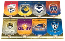 2006-07 SELECT A-LEAGUE TRADING CARD A-LEAGUE CLUB LOGO FOIL CARD FULL SET (8)