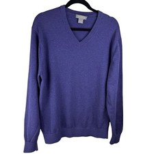 Daniel Cremieux Men Sweater Large Navy 100 Supima Cotton Signature Collection